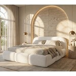 Trae Mobler Ohio Slim 200 x 200 cm Gestoffeerd Bed Gebroken Wit