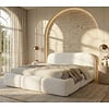 Ohio Slim 200 x 200 cm Gestoffeerd Bed Gebroken Wit