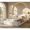 Ohio Slim 160 x 200 cm Gestoffeerd Bed Gebroken Wit