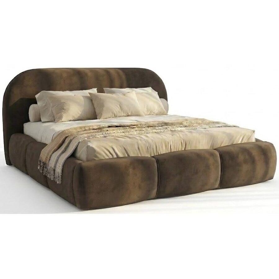 Ohio Slim 180 x 200 cm Gestoffeerd Bed Velvet Bruin