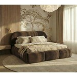 Trae Mobler Ohio Slim 160 x 200 cm Gestoffeerd Bed Velvet Bruin