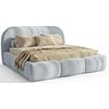 Ohio Slim 200 x 200 cm Gestoffeerd Bed Velvet Lichtgrijs