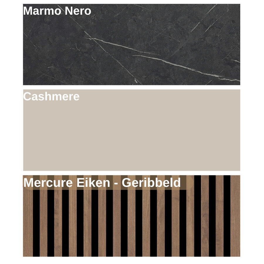 Infinity 2.0 Cashmere/Marmo Nero/Eiken TV Meubel Set 220