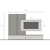 Infinity 2.0 Hoogglans Wit/Travertin/Eiken TV Meubel Set 221
