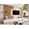 Infinity 2.0 Hoogglans Wit/Travertin/Eiken TV Meubel Set 221