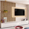 Infinity 2.0 Hoogglans Wit/Travertin/Eiken TV Meubel Set 221