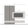 Infinity 2.0 Ardesia/Gesso/Eiken TV Meubel Set 222