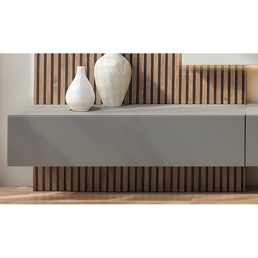 Infinity 2.0 Ardesia/Gesso/Eiken TV Meubel Set 222