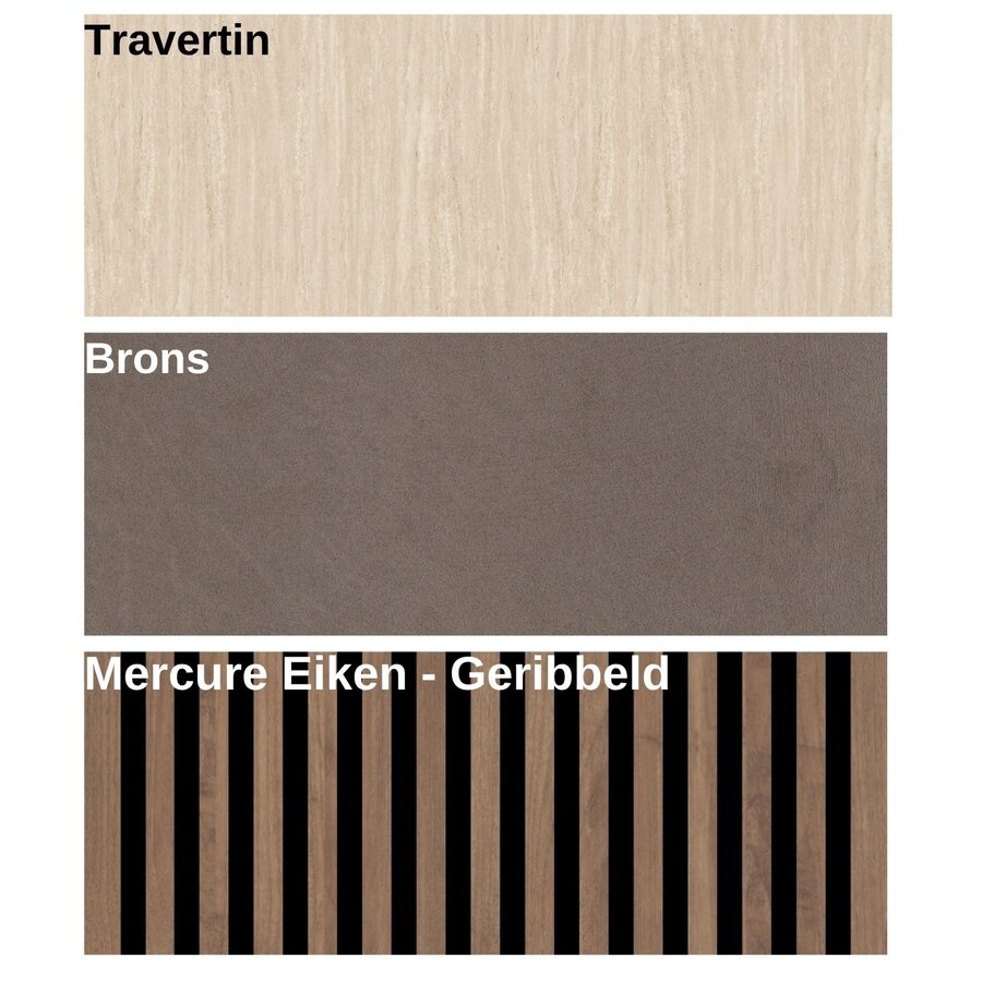 Infinity 2.0 Brons/Travertin/Eiken TV Meubel Set 223