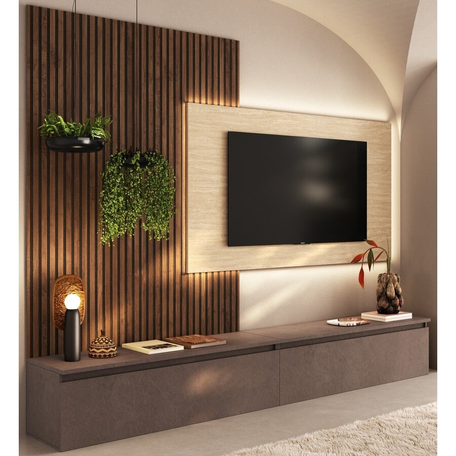 Infinity 2.0 Brons/Travertin/Eiken TV Meubel Set 223