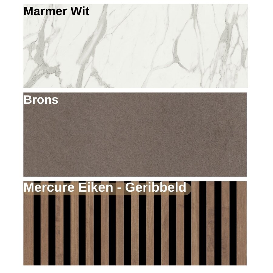 Infinity 2.0 Brons/Marmer Wit/Eiken TV Meubel Set 224