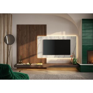 Benvenuto Design Infinity 2.0 Brons/Marmer Wit/Eiken TV Meubel Set 224