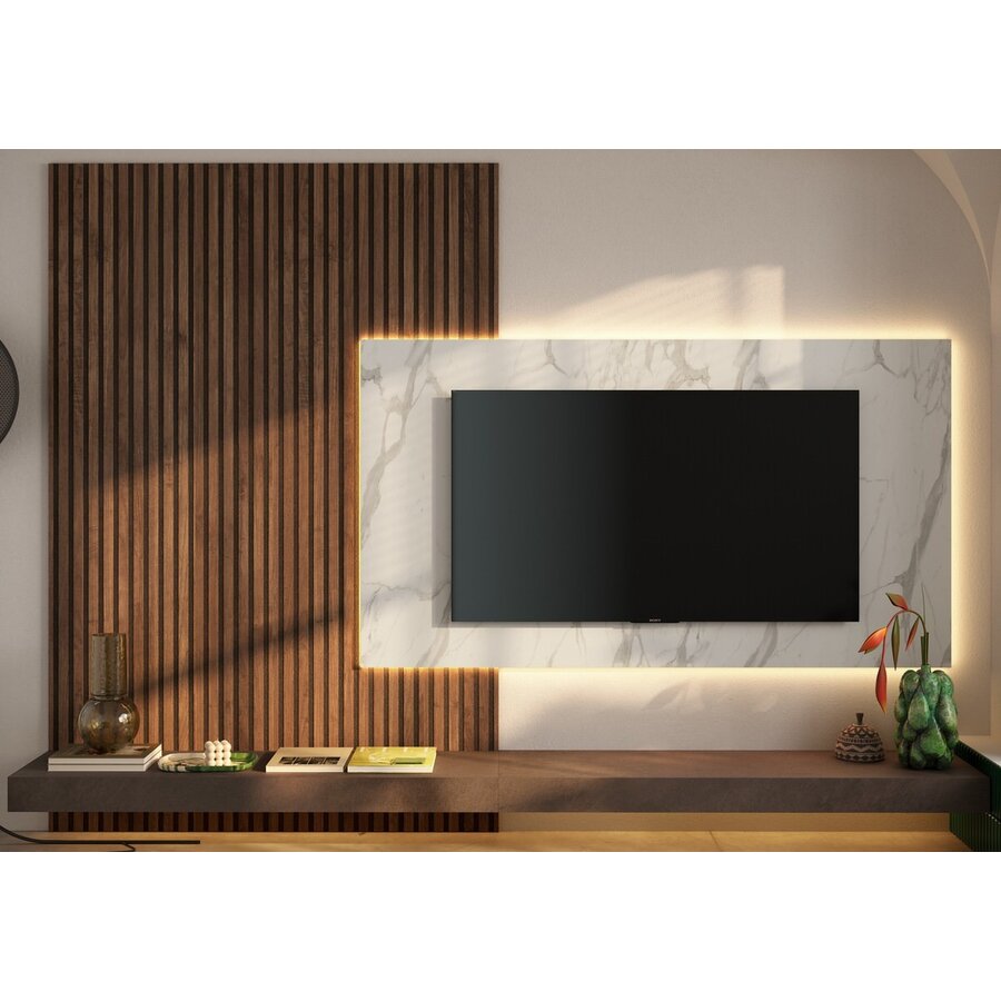 Infinity 2.0 Brons/Marmer Wit/Eiken TV Meubel Set 224