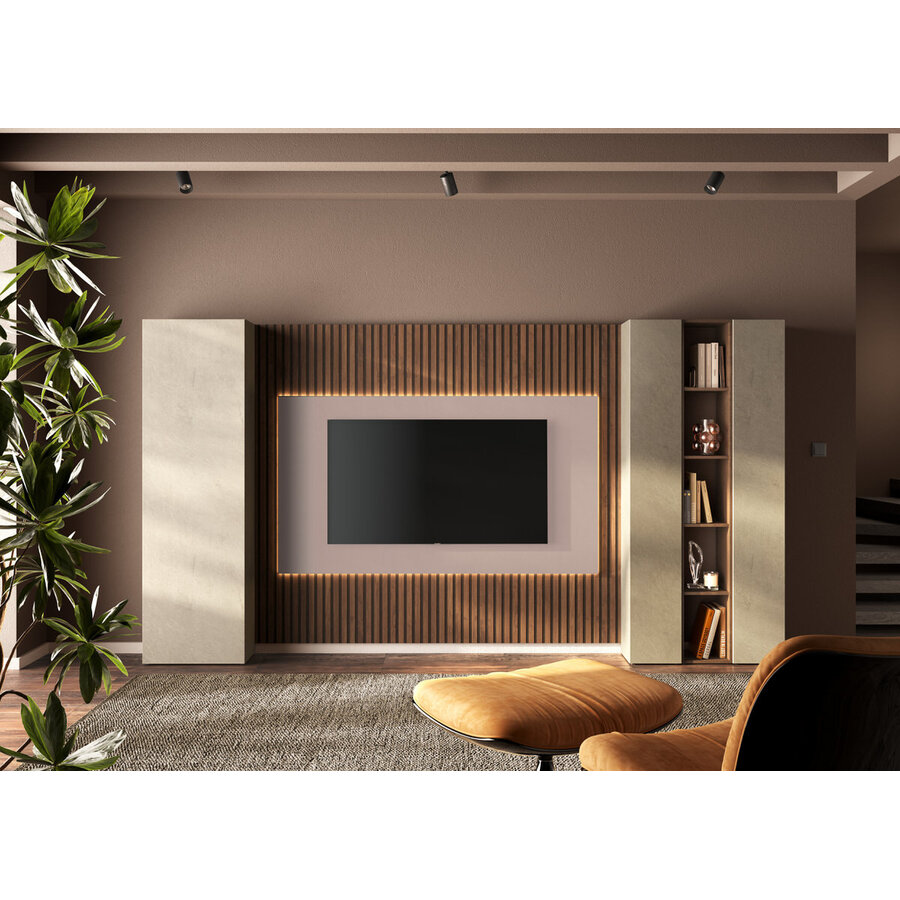Infinity 2.0 Cashmere/Argilla/Eiken TV Meubel Set 227