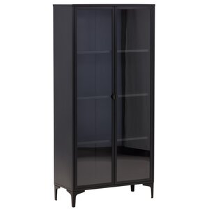 Hjem Interiors Piring Zwart / Glas Opbergkast H190 cm
