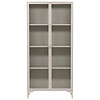 Piring Beige / Glas Opbergkast H190 cm