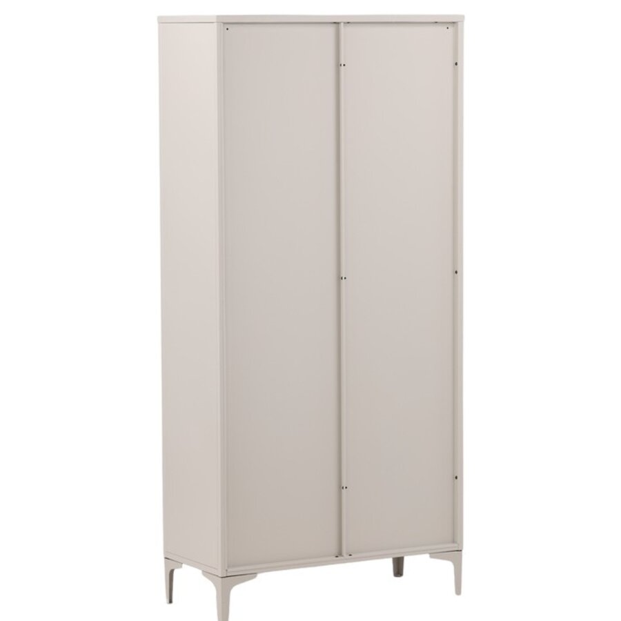 Piring Beige / Glas Opbergkast H190 cm