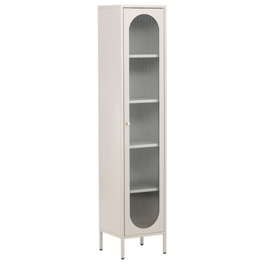 Cali Beige Vitrinekast Slim H180 cm