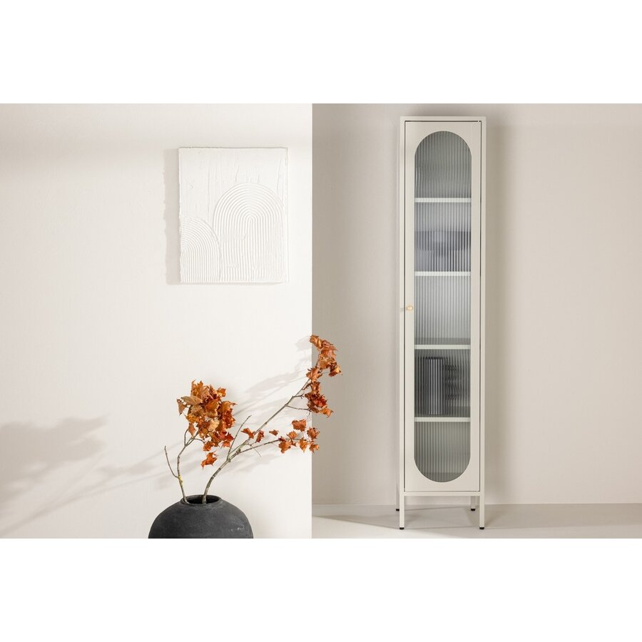 Cali Beige Vitrinekast Slim H180 cm