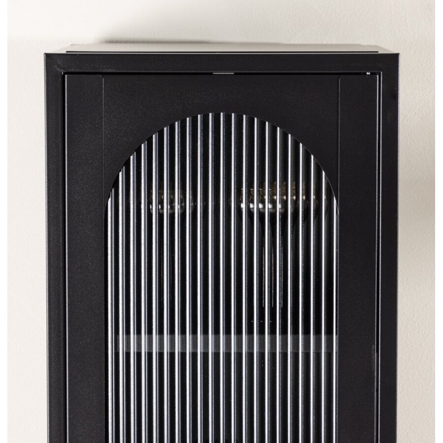 Cali Zwart Vitrinekast Slim H180 cm