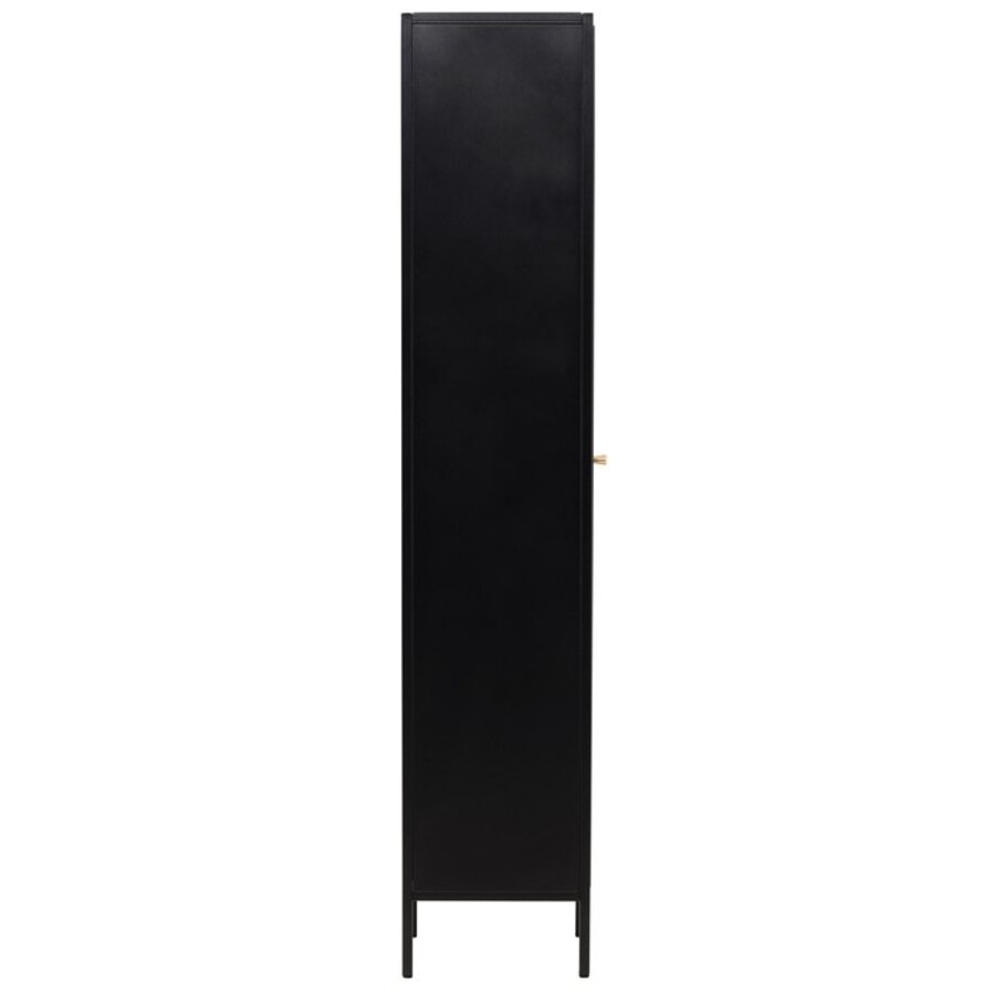 Cali Zwart Vitrinekast Slim H180 cm