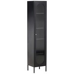 Hjem Interiors Cali Zwart Vitrinekast Slim H180 cm