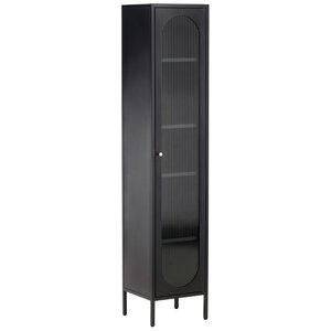 Hjem Interiors Cali Zwart Vitrinekast Slim H180 cm