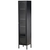 Cali Zwart Vitrinekast Slim H180 cm