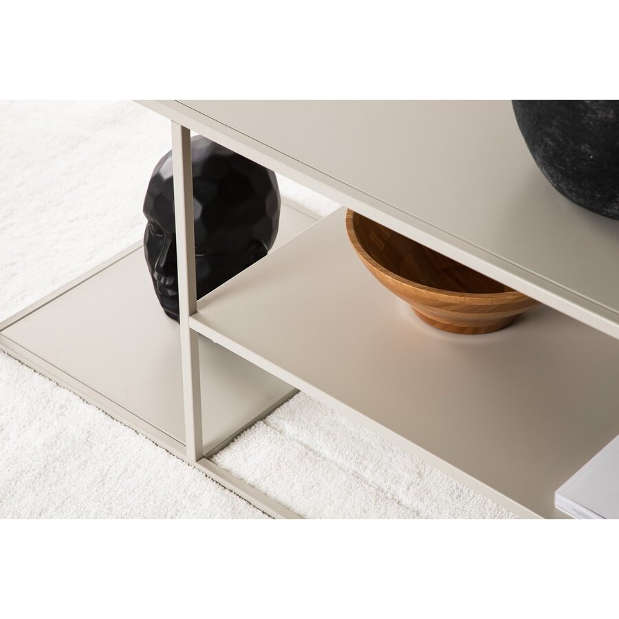 Staal Beige Salontafel Rechthoek 120x50 cm
