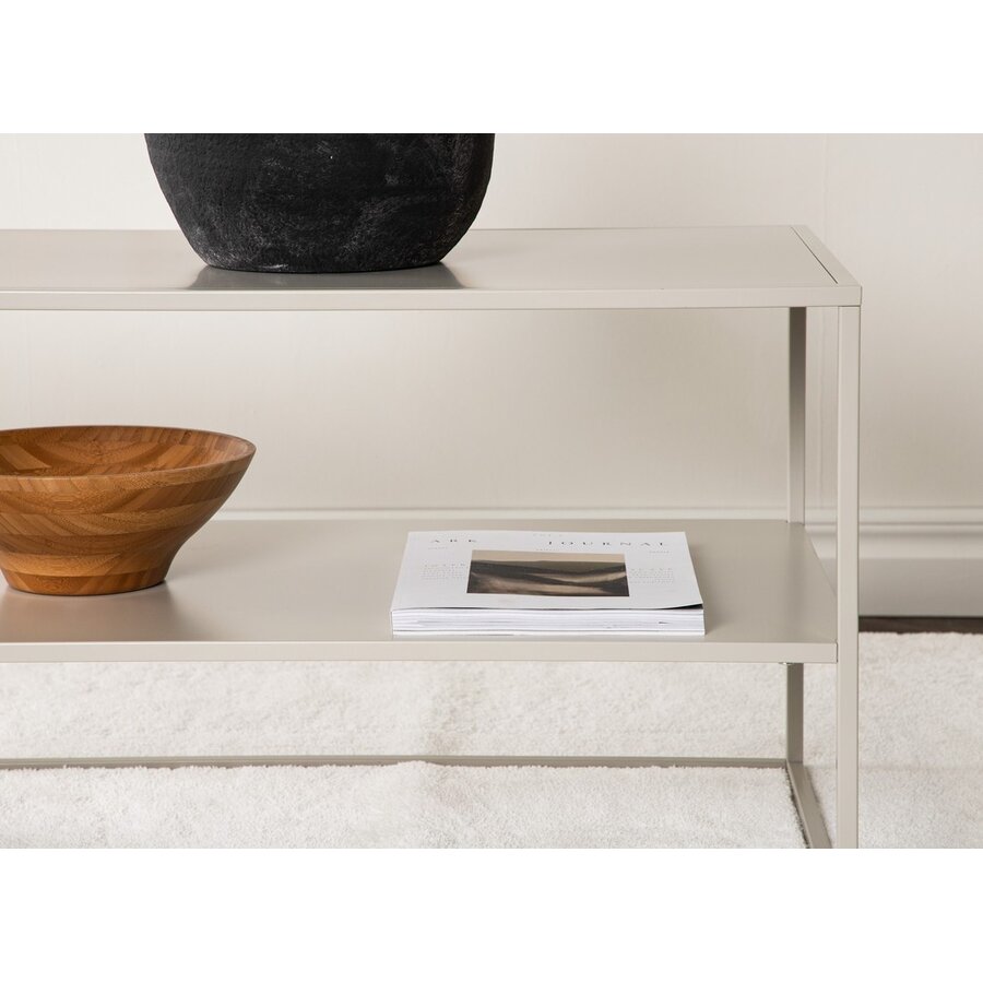 Staal Beige Salontafel Rechthoek 120x50 cm