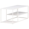 Staal Witte Salontafel Rechthoek 120x50 cm