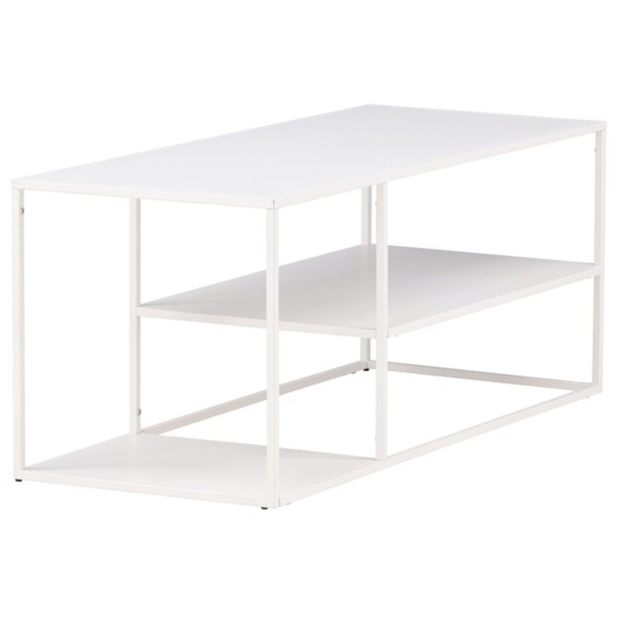 Staal Witte Salontafel Rechthoek 120x50 cm