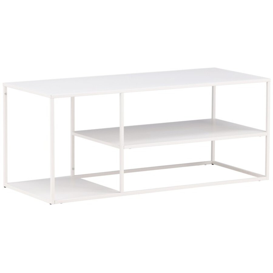 Staal Witte Salontafel Rechthoek 120x50 cm