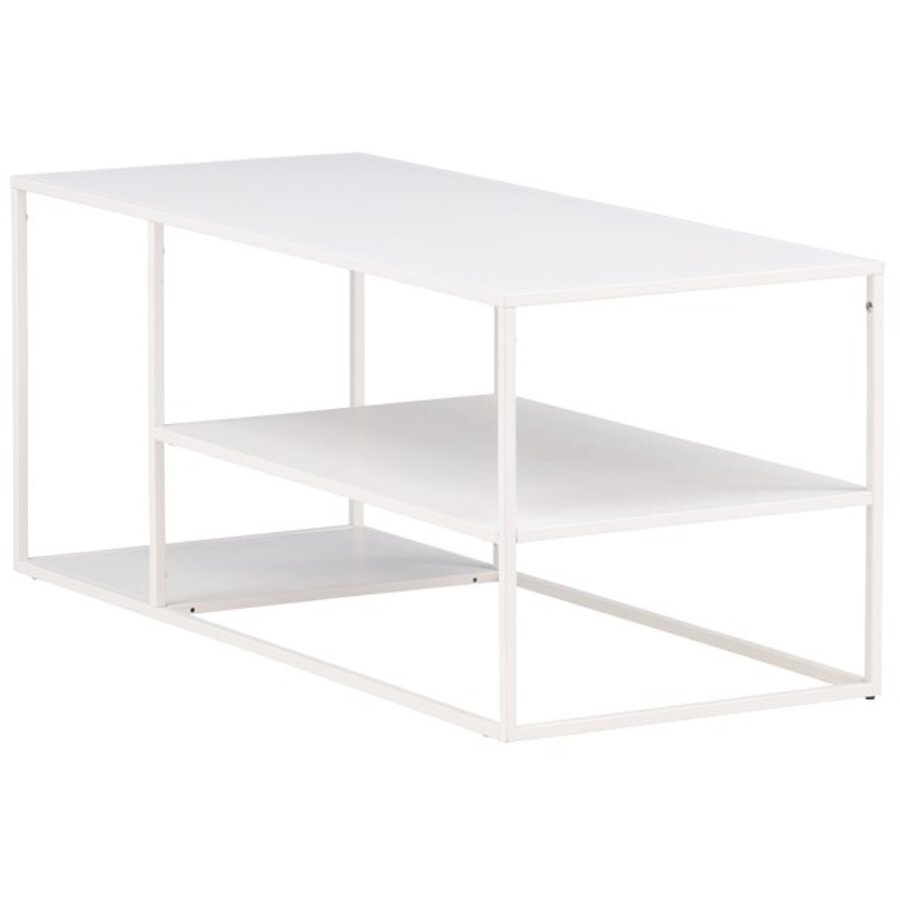 Staal Witte Salontafel Rechthoek 120x50 cm