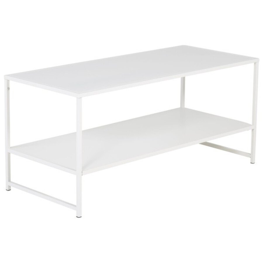 Staal Witte Salontafel Rechthoek