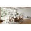 Bezel Marmer/Walnoot Eettafel Rechthoek 200x90 cm