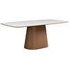 Bezel Marmer/Walnoot Eettafel Rechthoek 200x90 cm