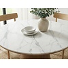 Bezel Marmer/Walnoot Eettafel Rond Ø120 cm