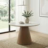 Bezel Marmer/Walnoot Eettafel Rond Ø120 cm