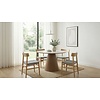 Bezel Marmer/Walnoot Eettafel Rond Ø120 cm