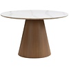 Bezel Marmer/Walnoot Eettafel Rond Ø120 cm