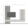 Infinity 2.0 Brons/Cashmere/Eiken TV Meubel Set 228