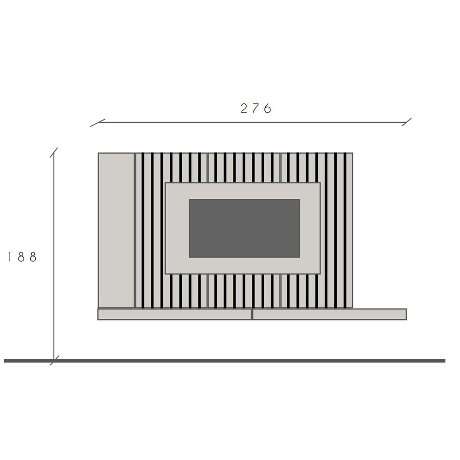 Infinity 2.0 Lava/Marmer Wit/Eiken TV Meubel Set 229