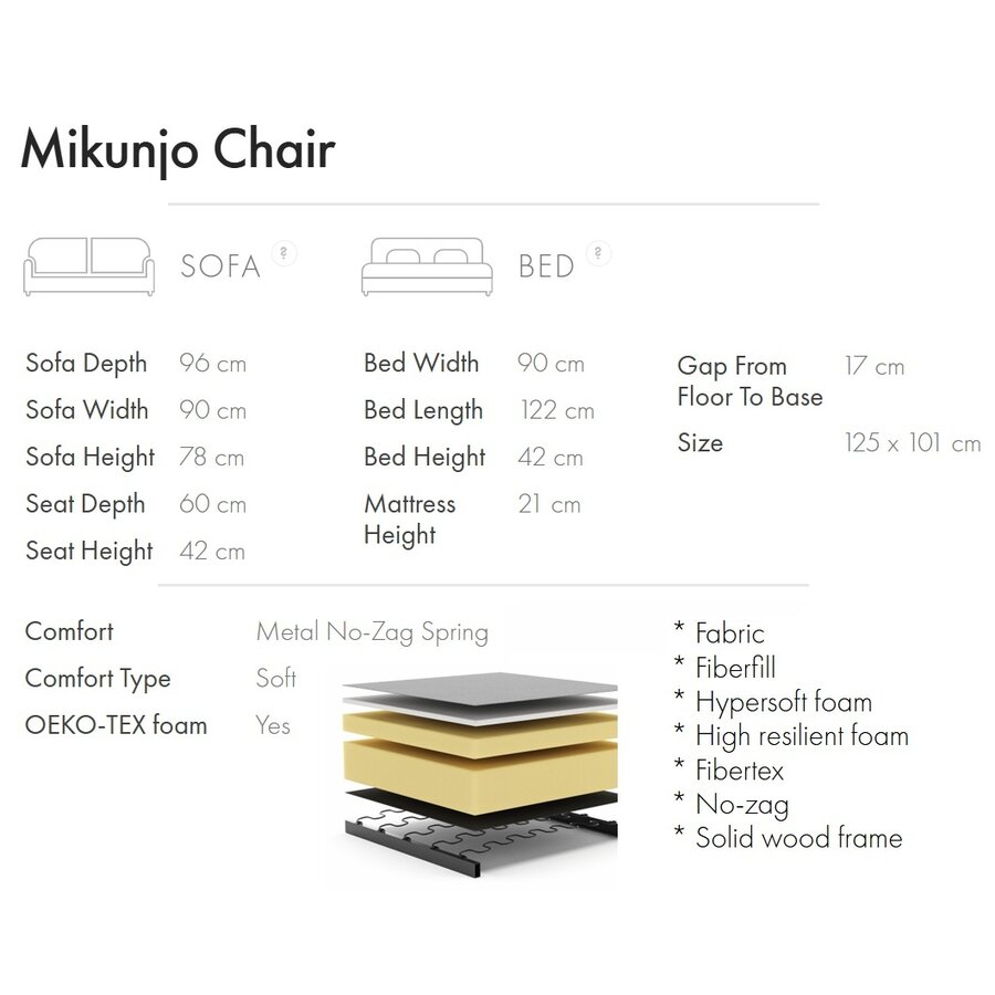 Mikunjo Slaapstoel Esina Truffle Mikunjo Slaapstoel Esina Truffle