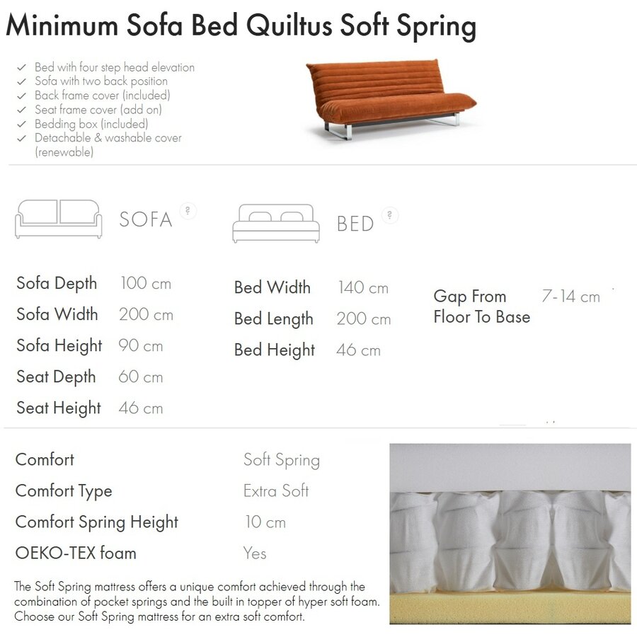 Minimum Quiltus Slaapbank Cederbruin
