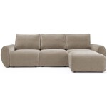 Innovation Living Norum Mocha Slaapbank met Chaise Longue Gebogen Armleuningen