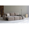 Norum Mocha Slaapbank met Chaise Longue Gebogen Armleuningen