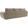 Norum Mocha Slaapbank met Chaise Longue Gebogen Armleuningen