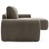 Norum Cederbruin Slaapbank met Chaise Longue Gebogen Armleuningen