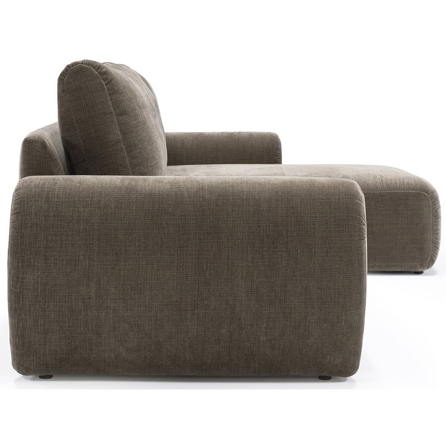 Norum Cederbruin Slaapbank met Chaise Longue Gebogen Armleuningen